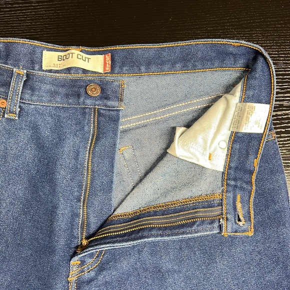 Levis 517 Jeans Mens 36x32 Blue Denim Bootcut Fit Dark Stone Wash Red Tab Cotton - Picture 5 of 14